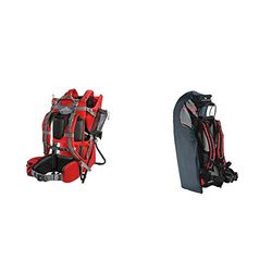 Ferrino, Caribou, Porta Bimbo, Bambino, Rosso, 6-24 Mesi & Baby Carrier Cover, Porta Bimbo, Bambino, Grigio