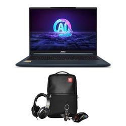 MSI 20th Anniversary Stealth AI Studio Gaming Laptop Bundle - (16" 16:10 QHD+ panel, Intel Core Ultra 9 185H, NVIDIA GeForce RTX 4070, 32GB RAM, 2TB SSD, Windows 11 Pro) - Star Blue