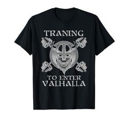 Allenamento per sollevamento pesi Valhalla Gym Training Fitness Maglietta