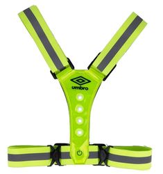 Umbro Hardloop Verlichting - Hardloopvest Reflecterend Hesje - Veiligheidsvest met Verlichting - Reflecterend Hardloopvest met 8LEDs - Verstelbaar Reflectievest met Verlichting