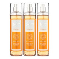Designer Fragrances 3 Pack Moizelle Bundle - Women's Feminine Body Mist Spray Bottles - For Silky Soft, Beautifully Smelling Divine & Fresh Skin, Revitalizing, Hydrating - Great Gifts - 250ml