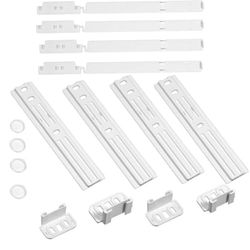 DL SERVICE Universal Built-In Fridge Guides 4 Fridge Door Guides and Integrated Installation Kit, Suitable for All Brands such as Beko, Smeg, Samsung