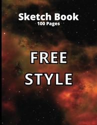 Sketchbook for Drawing, Painting, Doodle, 8.5 x 11 Inch, 100 Pages Notebook, Blank Sheets