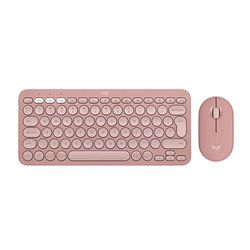 Logitech Pebble Keys 2 K380s, Teclado Bluetooth multidispositivo Pebble Mouse 2 M350s, estilizado ratón inalámbrico Bluetooth - Rosa