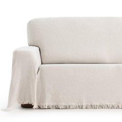 Maxifundas Plaid Multifonction décoratif pour canapé et lit Gris Clair 180 x 260 cm Lavable