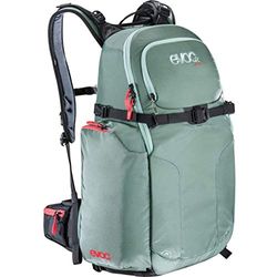 EVOC CP 18l Outdoor Camera Backpack for professional photo equipment (padded, ergonomic carrying system, strap system for ice axes, skis, snowboard or tripod, incl. rain cover), Olive