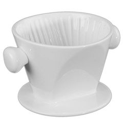 Holst Porzellan GZ 002 porseleinen koffiefilter voor kop/pot, wit, 10,5 x 10,5 x 8 cm