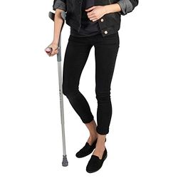 Soles Walking Forearm Crutch - Single Unit - Adjustable, Aluminum - Men or Women - Lightweight, Comfortable & Durable (Gray)