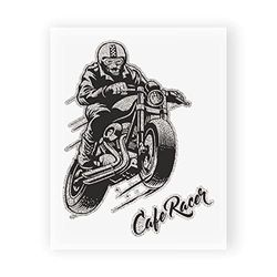 4R Quattroerre.it 6333 Autocolante Café Racer, 10 x 12 cm