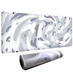 Fluid Pattern XXL Mouse Pad,Super Thick Waterproof Fluid Pattern Large Gaming Mousepad with Stitched Edge,Mouse Computer Desk Accessories,Non-Slip Base Mouse Keyboard Mat 800X400X4mm