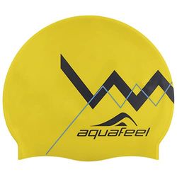 Aquafeel Zig Zag träningshuva av silikon, gul