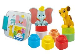 Clementoni - 17817 - Soft Clemmy - Clásicos De Disney - Construcciones Blandita, Ladrillos De Construcción, Bloques Blanditos Y Dos Personajes Disney, 100% Lavables, Juguete 10 Meses, Made In Italy