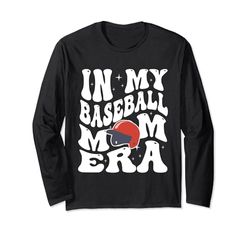 In My Baseball Mom Era Mama Mothers Day Figlio Famiglia Citazione Maglia a Manica