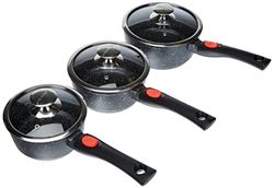 Kamberg 0008039 Set of 3 Saucepans, Cast Aluminium, 20 cm