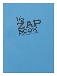 Clairefontaine 8367C Quaderno Collato 1/2 Zap Book - 80 Fogli Carta per Schizzi 100% riciclata - A6 10.5x14.8 cm 80 g - Copertina colori Assortiti - Pacco da 5 Quaderni