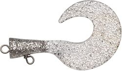 Abu Garcia Svartzonker MCMIO Spare Tails, Miljövänliga Ersättare För Mc Mio Stora Och Små Beten, Slitstark Plastisol För Sötvattens- Och Saltvattensfiske, Silverglitter 9.2 Cm