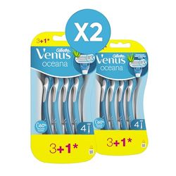 Gillette Venus Oceana Maquinillas Desechables Para Mujer - 4 Unidades, Estándar (Paquete de 2)