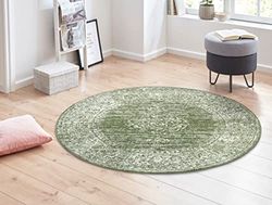 HANSE Home Gloria - Tapis Oriental Rond - Diamètre : 160 cm - Tapis de Salon Multicolore Vintage - Motif Oriental pour Couloir, Salle à Manger, Chambre à Coucher, Chambre d'enfant, Salon, Cuisine
