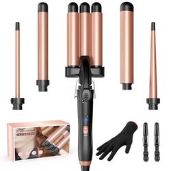 BESTOPE MIX Boucleur 3 Tete Fer a Boucler-[22mm] Boucleur a Cheveux en Céramique Fer à Friser 2 Températures, Fer a Onduler Chauffage Rapide pour Cheveux Longs, Courts