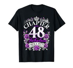 Womens Chapter 48 Fabulous Since 1977 48th Birthday Design Maglietta