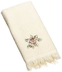 Avanti Linens Rosefan Telo da Bagno, Cotone, Ivory, Fingertip