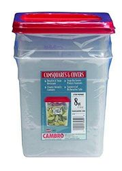 Cambro Square Food Storage Containers with Lids, 8 Quart