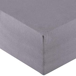 aqua-textil Royal XL Hoeslakens boxspringbed waterbed 200x220-220x240 cm donkergrijs 210 g/m² jersey makko-katoen elastaan hoeslaken