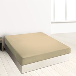 Burrito Blanco Hoeslaken 150 x 190/200 cm, 150 cm bed (+ maten verkrijgbaar), 100% katoen, design A8, beige