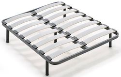 habithor - Somier Reforzado de Alta Resistencia | Acabado Grafito | Estructura de Acero 40x30 mm | Patas Cilíndricas Incluidas | Altura Final 37 cm | Medida: 150x180 cm | Fabricado en España