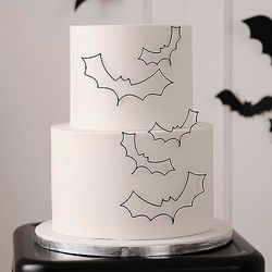 Ginger Ray Halloween Black Wire Bat Party Cake Decoraties Pack van 5
