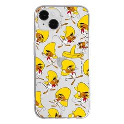 ERT GROUP mobiltelefonfodral för Iphone 14 PLUS originalt och officiellt licensierat Looney Tunes mönster Speedy Gonzales 001 optimalt anpassad till formen på mobiltelefonen, gedeeltelijk transparant