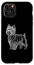 Custodia per iPhone 11 Pro Line Art Cairn Terrier Terriers