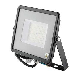 V-TAC VT-56-B, Faro LED SMD Chip Samsung 50W 120Lm/W Colore Nero 6400K IP65