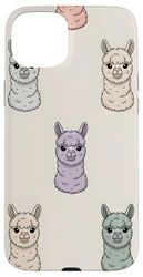 Patrón de animales pastel de alpaca boho Carcasa para iPhone 15 Plus