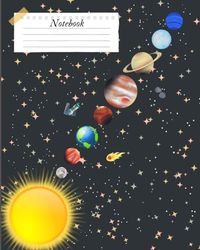 Solar System Notebook: Wide Ruled Composition Notebook