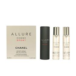 Chanel Allure Homme Sport Edt ångrengörare, 3 x 20 ml, 1-pack (1 x 60 ml)