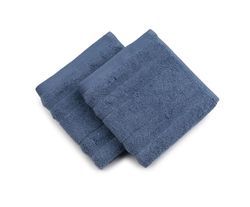 Gözze 2er Set Frottier MAILAND, CO/CV (Bamboo),70%/30%, Seiftuch, 30x30cm, blau
