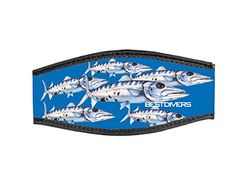 Best divers Correia máscara de neoprene, velcro duplo, barracuda