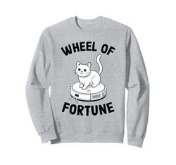Wheel Of Fortune Robot Vacuum Cleaner Funny Cat Sweatshirt