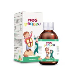 NEO PEQUES - Inmuno+ - Sirop pour Renforcer les Défenses des Enfants - Complément Alimentaire pour Enfants avec Reishi, Acerola, Vitamine C et Zinc - Saveur Fruits - 150 ml