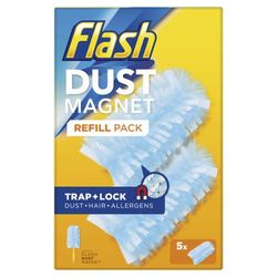 Flash Lot de 25 recharges aimantées pour plumeau - Piège et retient la poussière, la saleté, les cheveux et les allergènes en un rien de temps