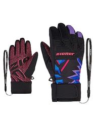 Ziener Guanti da sci Lanus da ragazzo/sport invernali, impermeabili, Primaloft, viola, 6