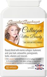 Specialist Supplements Collagen Ultra Beauty Marine Collagen, Hyaluronic Acid, Vitamin, Mineral, Herbal and Nutrient Complex