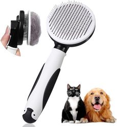 Vinabo Cepillo para Perros Gatos, Cepillo Gatos, Peine para Gatos con Cerdas de Masaje. Adecuado Para la Depilación de Mascotas Grandes, Medianas y Pequeñas, Depilación de Mascotas Con un Clic.