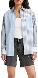 Levi's Camisa NOLA Oversized, Lorelai Stripe Omphalodes, XS para Mujer
