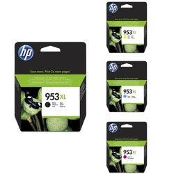 HP 953Xl Pack de 4 Cartouches d'Encre Noire/Cyan/Magenta/Jaune Grande Capacité Authentiques pour HP Officejet Pro 8710/8715/8720