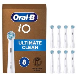 Oral-B IO Ultimate Clean Cabezal De Cepillo Eléctrico, Pack De 8 Unidades, Apto Para Buzones