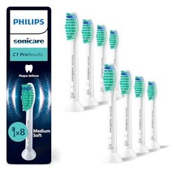 PHILIPS Sonicare C1 ProResults, testine di ricambio originali, bianco, confezione da 8, HX6018/87