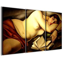 Stampe su Tela Lempicka Vol I Modern canvas van 3 panelen, kant-en-klaar ingelijst, canvas, klaar om op te hangen, 90 x 60 cm