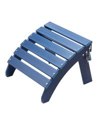 VEVOR Repose-pieds Pliable Adirondack, 475x480x350 mm, en PEHD, Résistant aux Intempéries pour Chaise Adirondack, Montage Facile, pour Extérieur, Patio, Porche, Piscine, Pelouse, Arrière-cour, Bleu